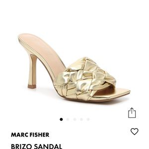Marc Fisher Brizo gold heeled sandal size 9
